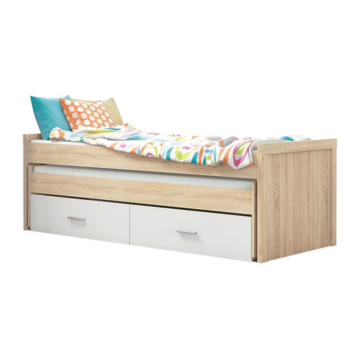 Cama doble juvenil Lara Cambria - Blanco