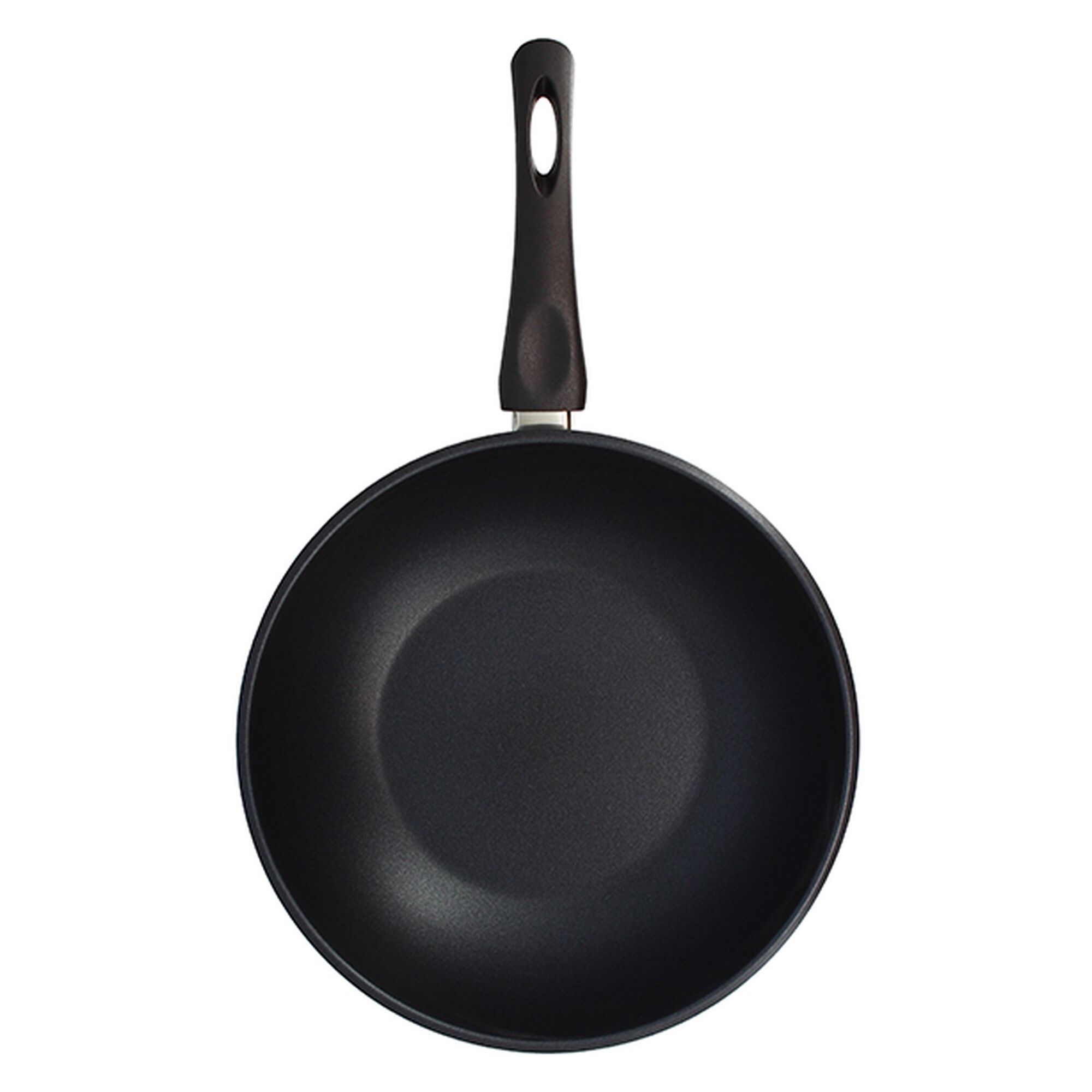 Wok antiadhésif en acier inoxydable 28cm - tous feux FIRST