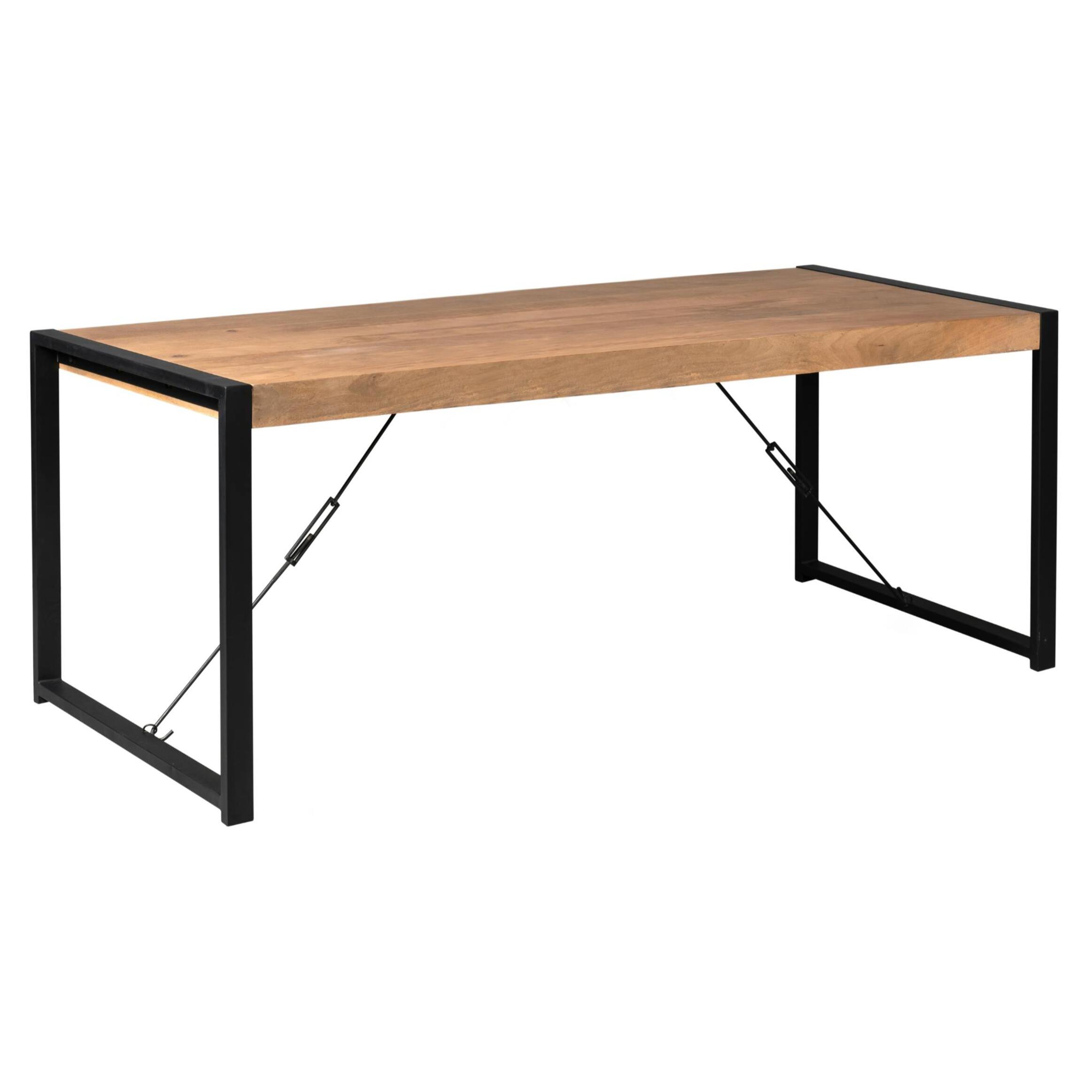 Table à manger bois métal 220 cm MILORA