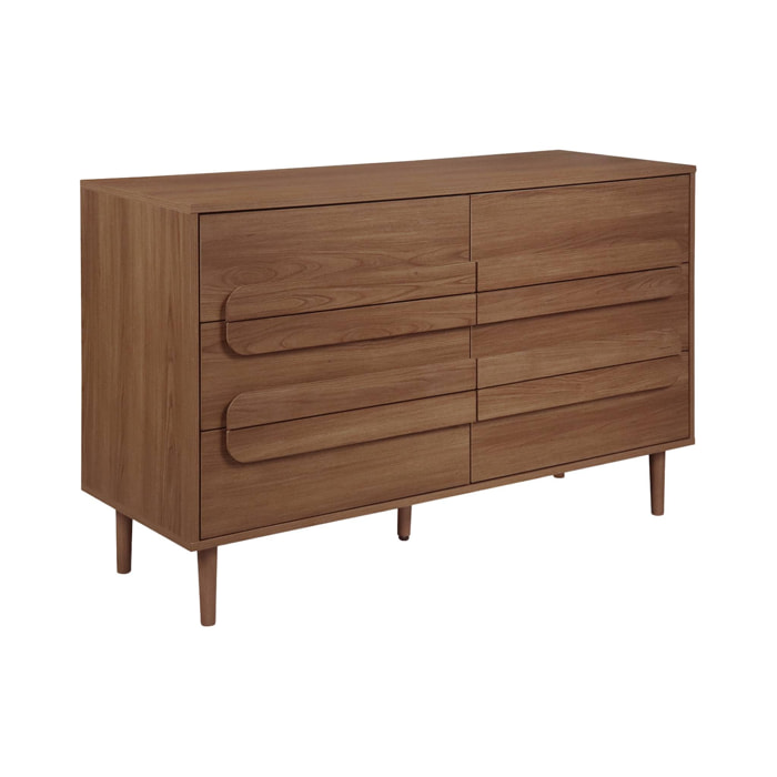 Commode vintage décor bois 6 tiroirs JULIANA