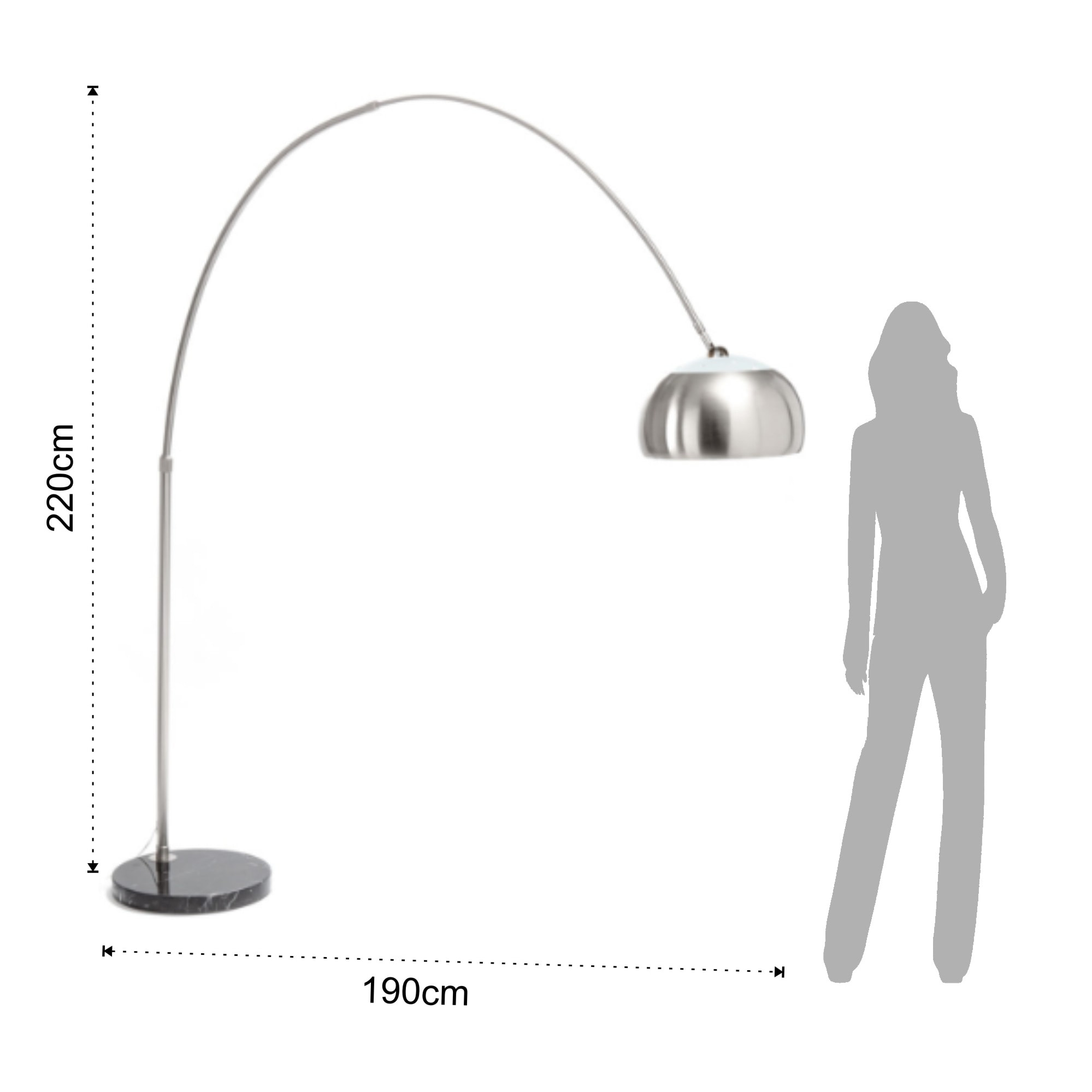 Tomasucci lampada da terra ad arco DEMO multicolore