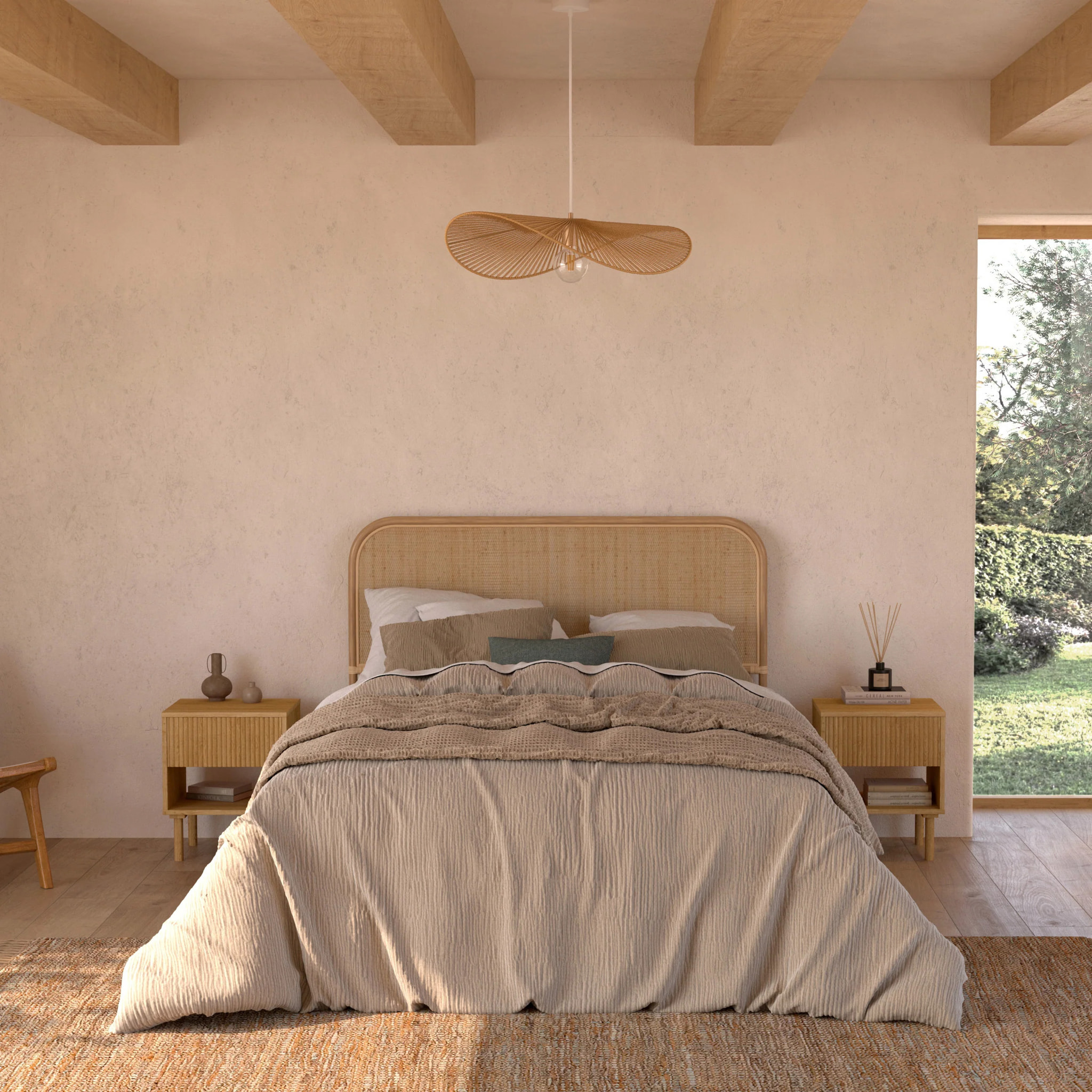 Suspension en papier de corde 75 cm - Mada