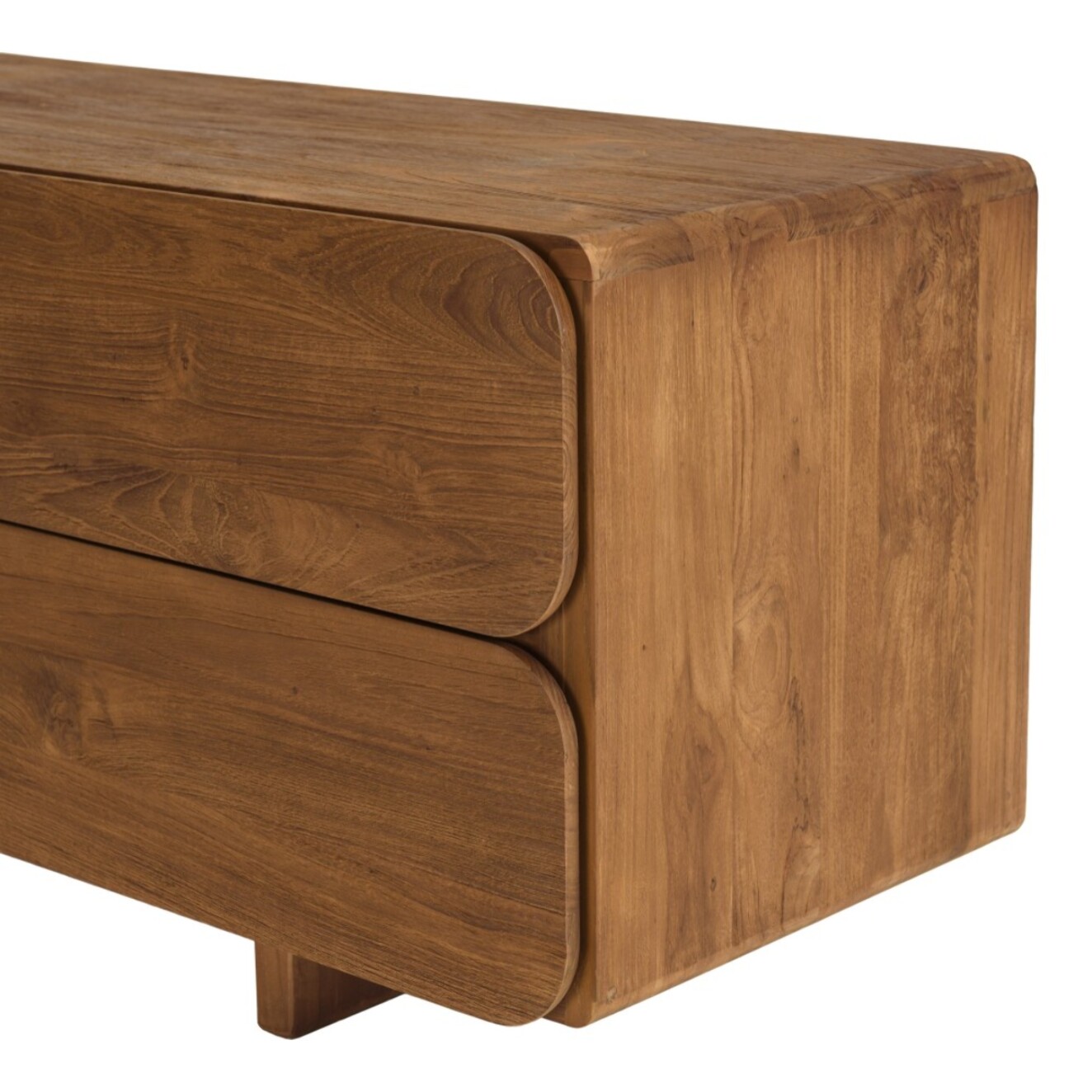 SIXTINE - Buffet 3 portes 2 tiroirs 200x48cm en bois de teck recyclé