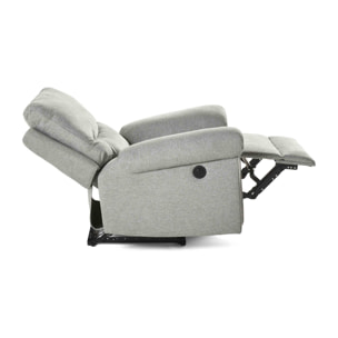 Jasmin - fauteuil relax électrique - en tissu - Gris clair