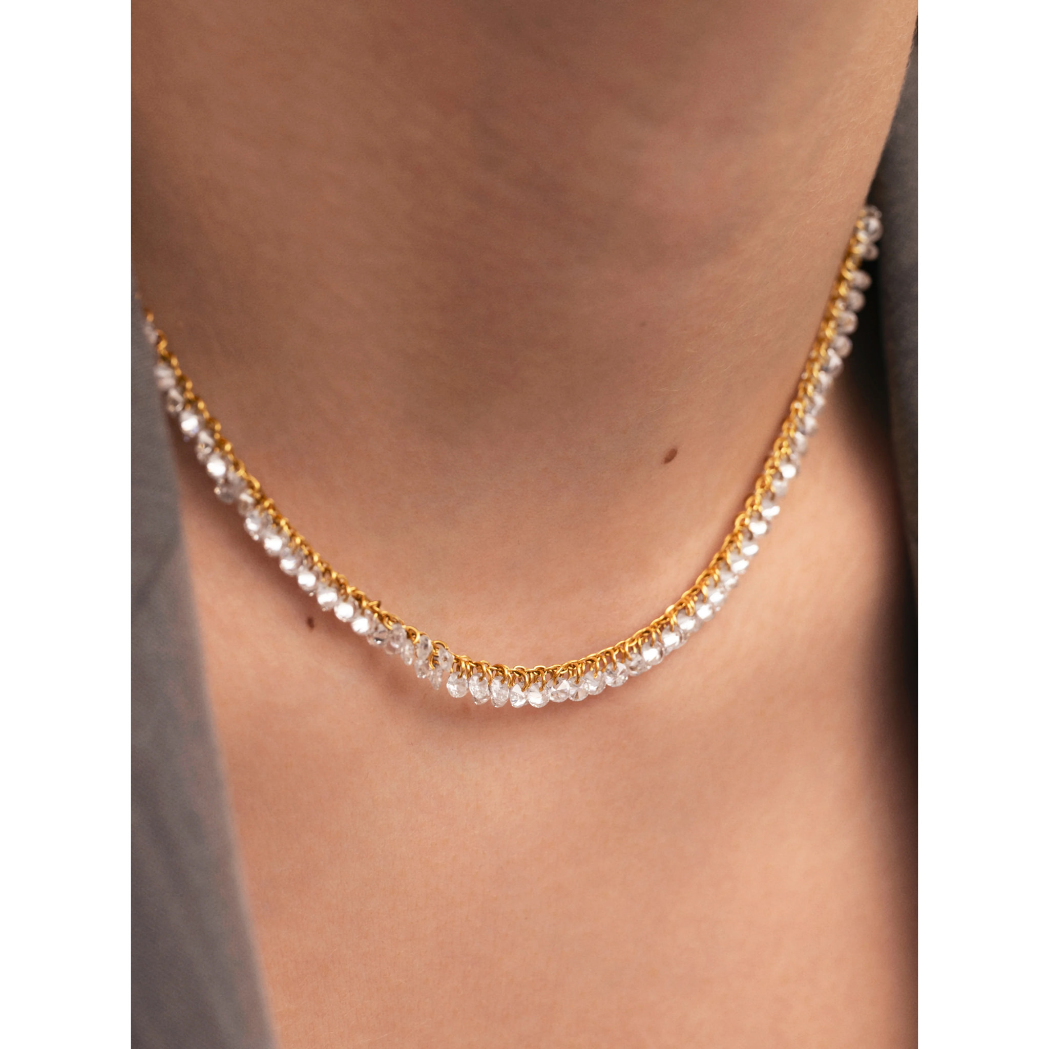 Collar Starlight Sky Acero Baño Oro