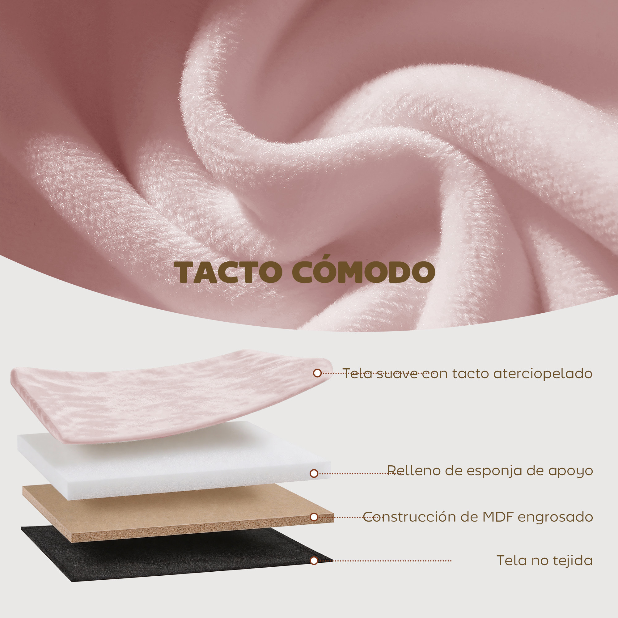 Puff Almacenaje, Banco Almacenaje Plegable, 72 L, 76x38x35 cm, Tapizado en Terciopelo, Baúl de Almacenamiento, Carga 120 kg, Taburete para Sala de Estar, Dormitorio, Entrada, Rosa