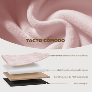 Puff Almacenaje, Banco Almacenaje Plegable, 72 L, 76x38x35 cm, Tapizado en Terciopelo, Baúl de Almacenamiento, Carga 120 kg, Taburete para Sala de Estar, Dormitorio, Entrada, Rosa