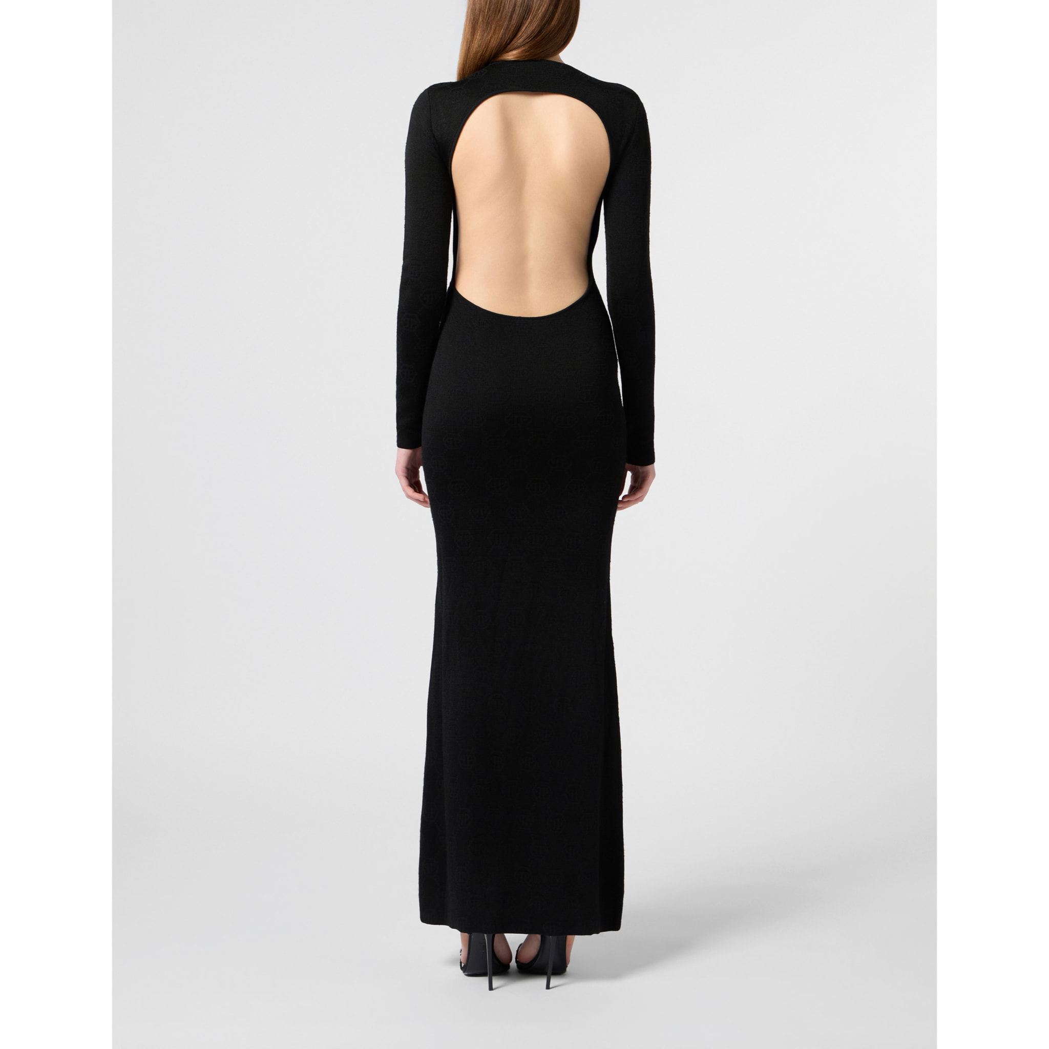 PHILIPP PLEIN Vestido de noche de punto MONOGRAM