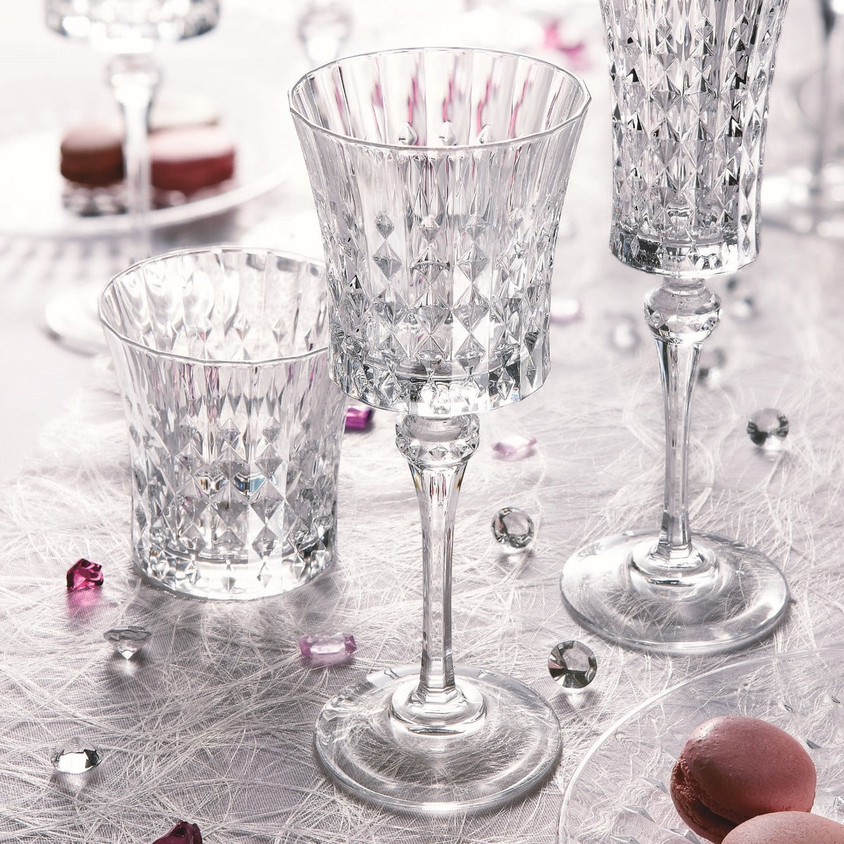 4 vasos bajos 27 cl Lady Diamond - Cristal d'Arques