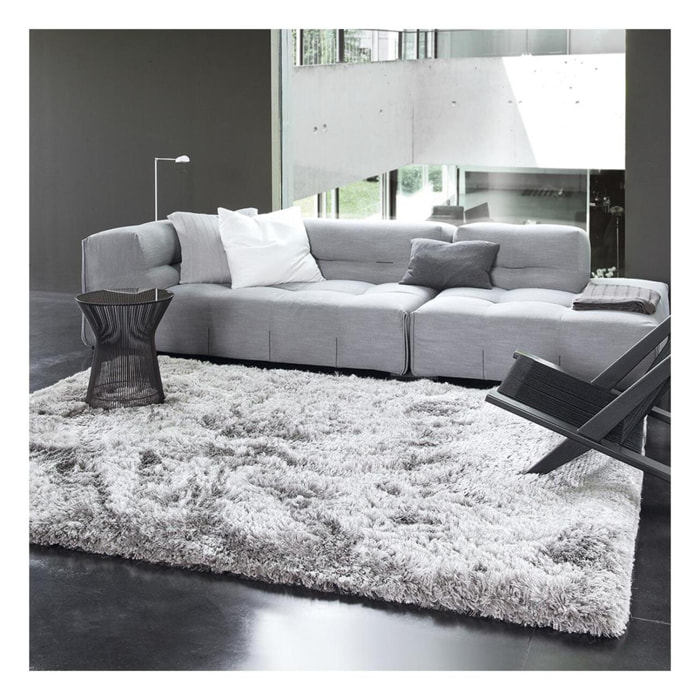 Tapis shaggy fait main motif uni HAUL