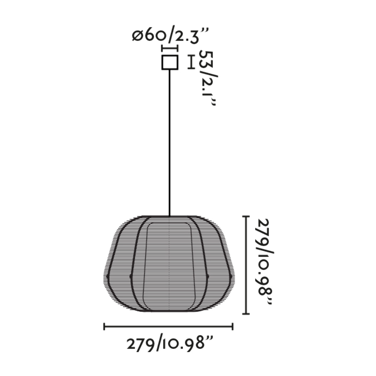 NARITA Suspension avec pavillon beige