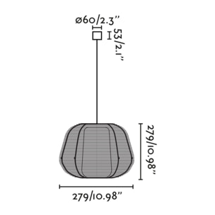 NARITA Suspension avec pavillon beige