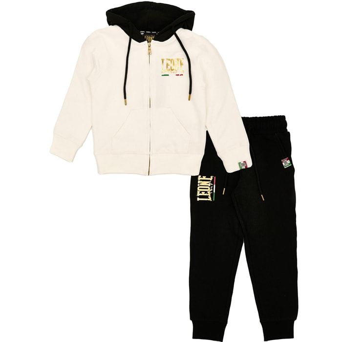 Chándal infantil con capucha Leone Chándal Gold Boy con cremallera completa