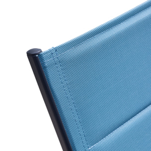 Bain de soleil BARBADOS en textilène bleu gris - aluminium anthracite
