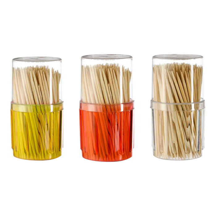 3 boîtes 200 cure dents bambou