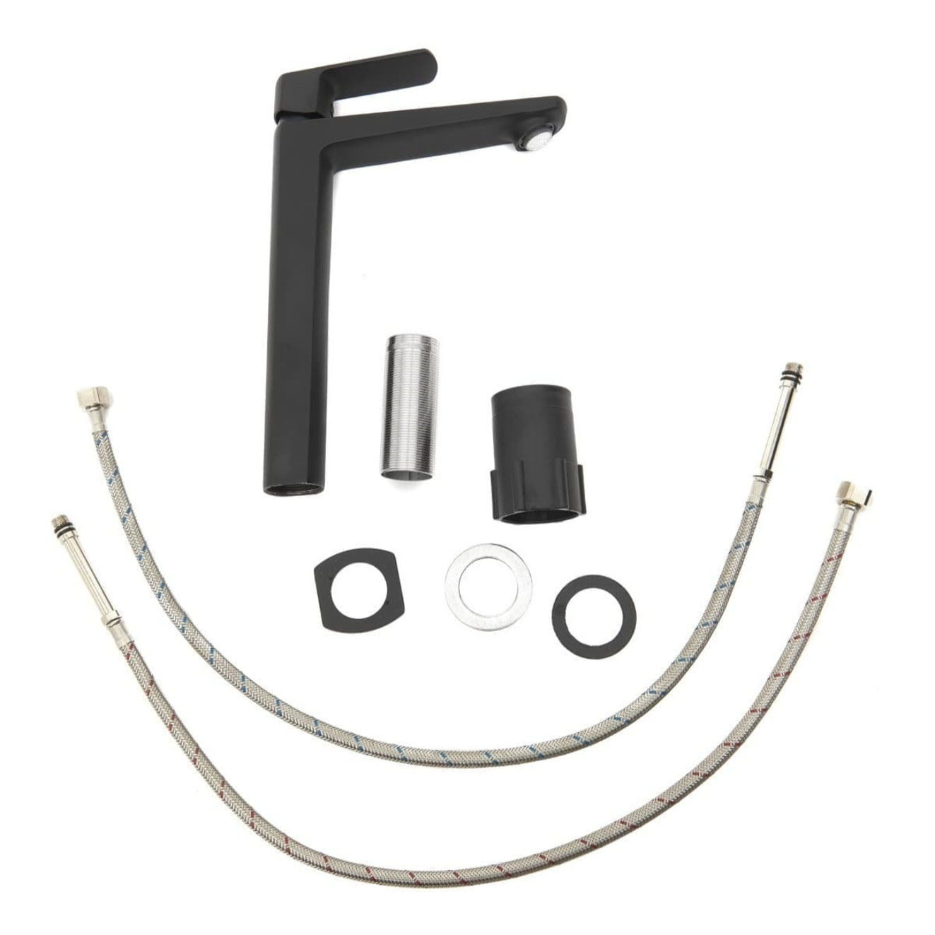 Mitigeur lavabo haut Feel, sans bonde, noir mat (SATBSFEEL285C)