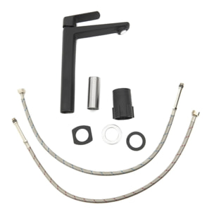 Mitigeur lavabo haut Feel, sans bonde, noir mat (SATBSFEEL285C)