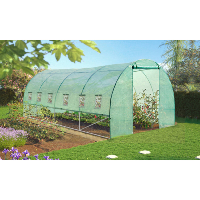 Serre 18m² verte - gamme maraichère