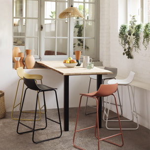 Tabouret de bar "Otac" - métal - blanc