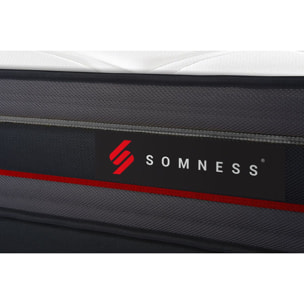 Ensemble Matelas Sommier 90x200 cm - Sommier Noir (en kit) - Regen