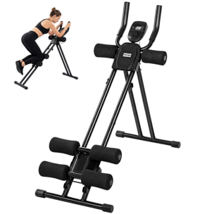 Machine abdos pliable - appareil à abdominaux réglable - écran LCD multifonction