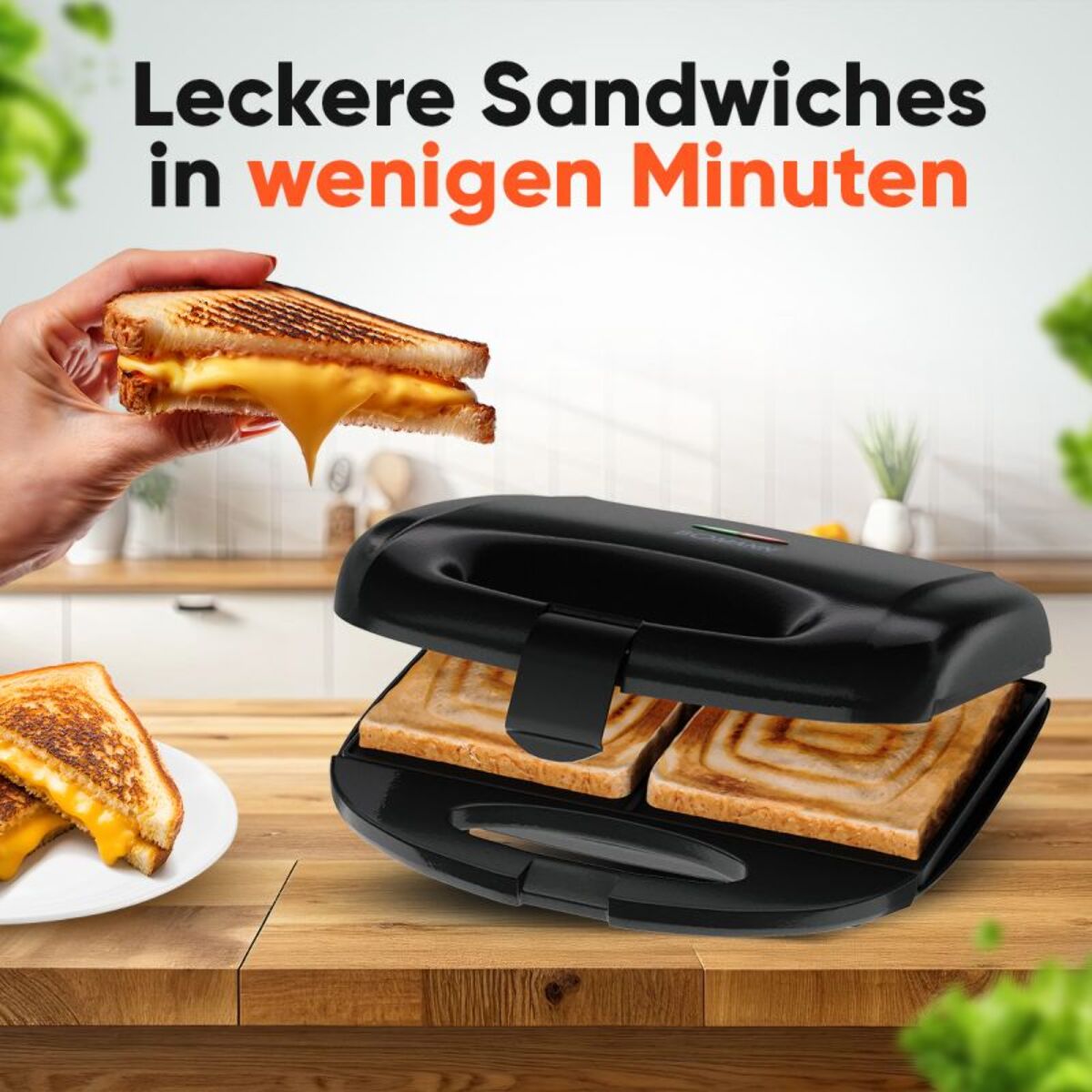 Appareil à Sandwich / Croque-monsieur Noir Bomann ST6074CB-Noir
