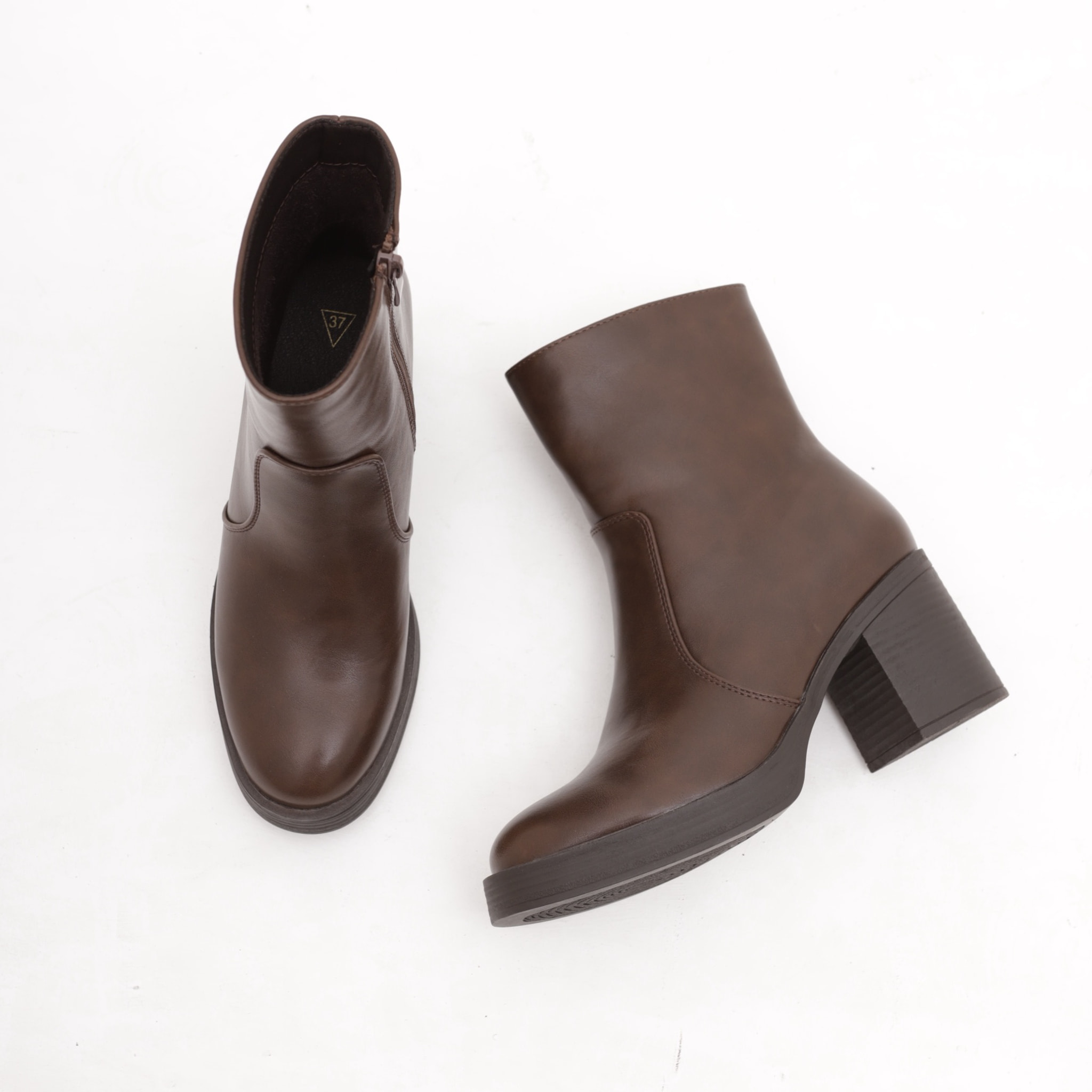 TRONCHETTO BASSO LISCIO MARRONE