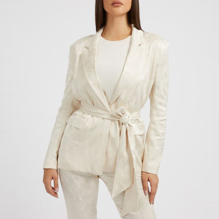 Blazer Holly - jacquard - coupe classique - beige clair