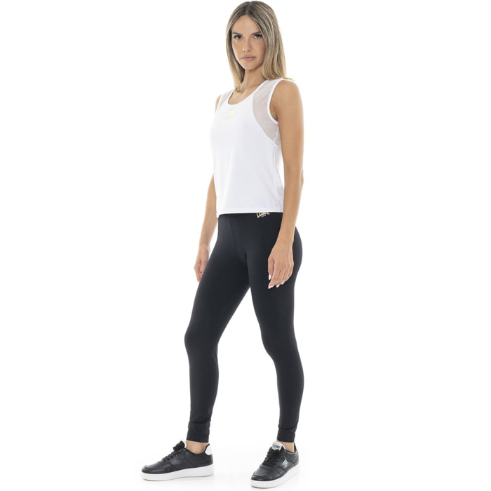 Camiseta de tirantes de mujer con sisas de malla Leone Gold