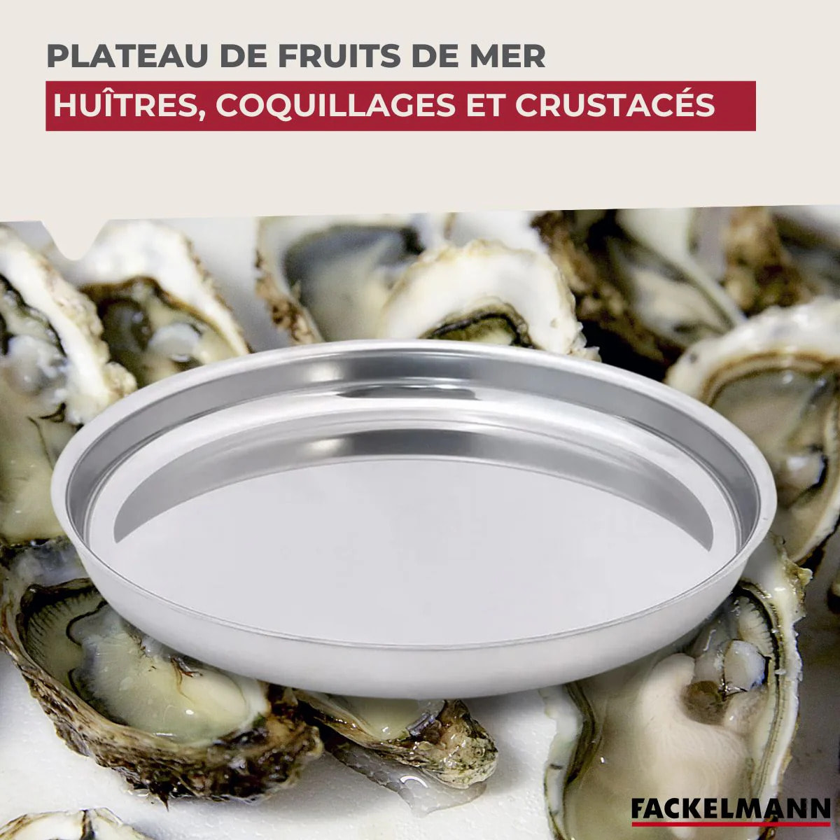 Plateau pour fruits de mer 35 cm Fackelmann Spécialités Culinaires