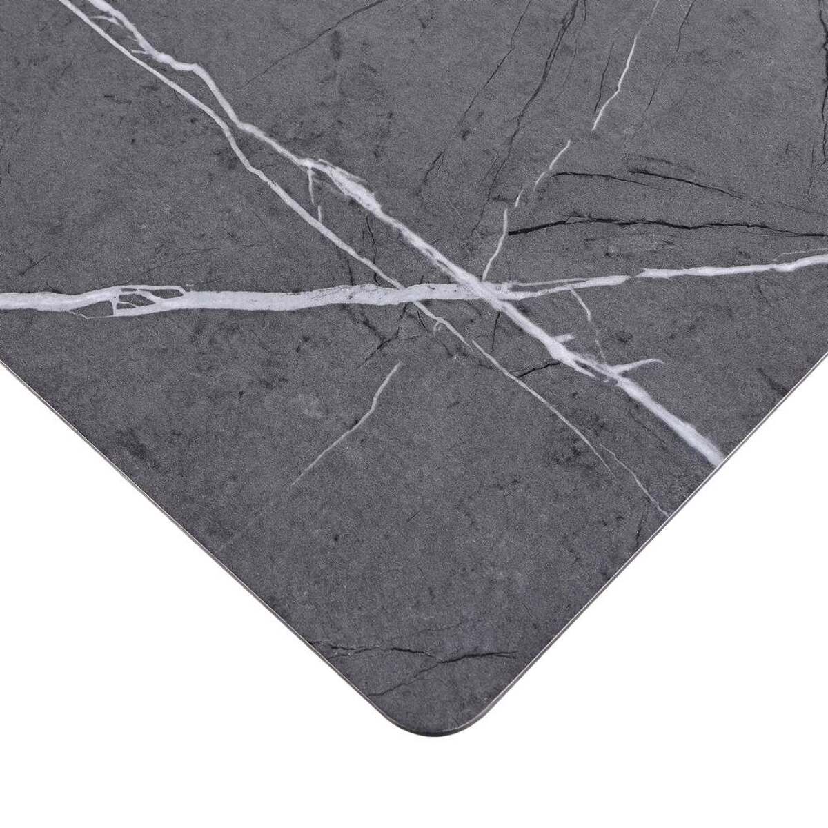 Tavolo da bar con top marmo grigio scuro 70x70x77,5 cm - Tahlia