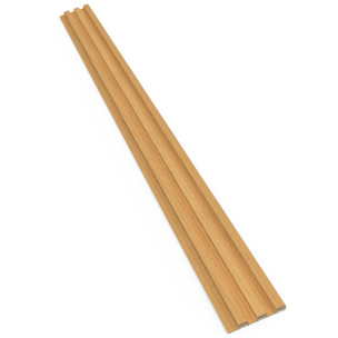 Chopin - Set 6 Pannelli Fonoassorbenti Decorativi 235x18 cm per Interno ed Esterno in WPC Oak