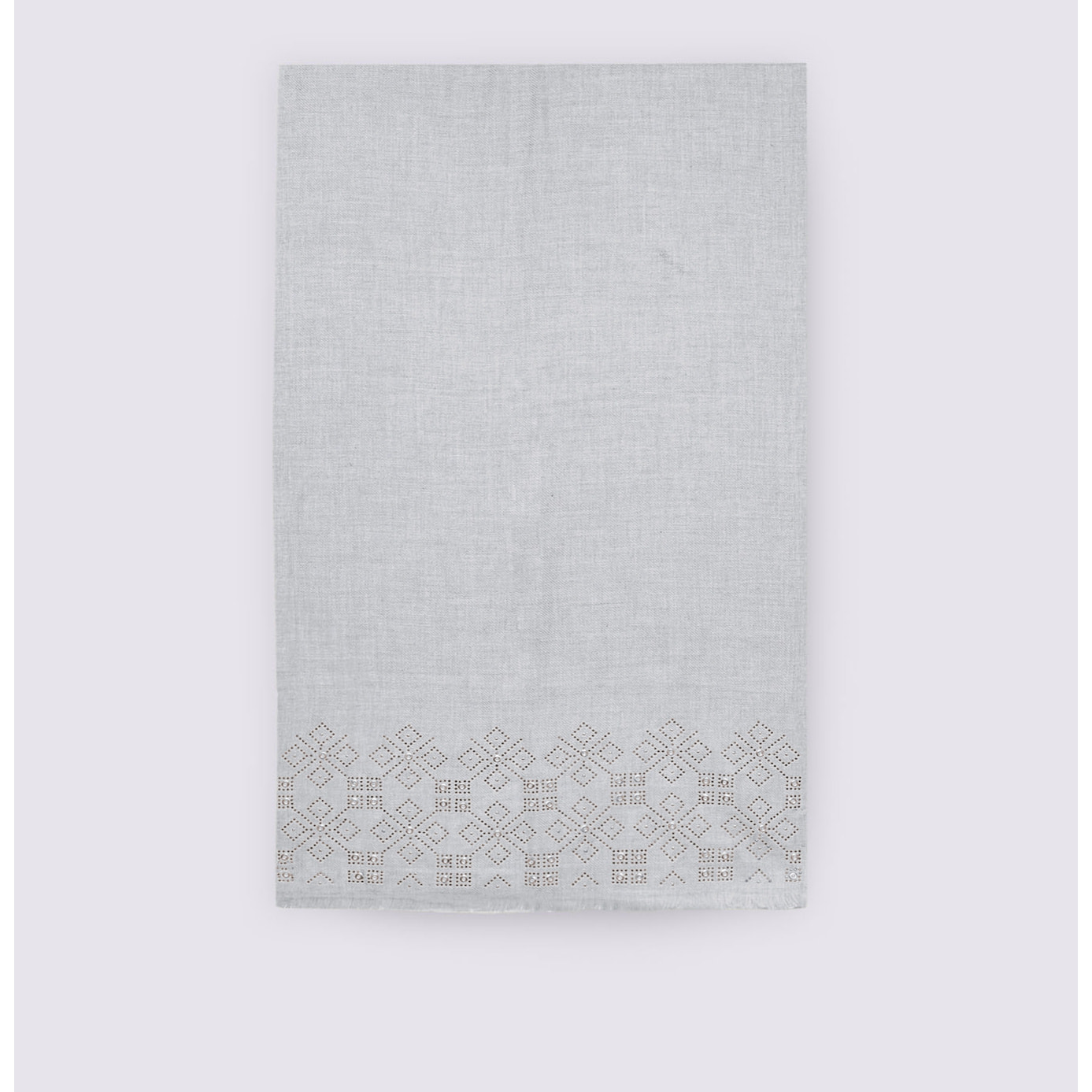 Fiorella Rubino - Sciarpa con applicazioni di strass e borchie - Grigio