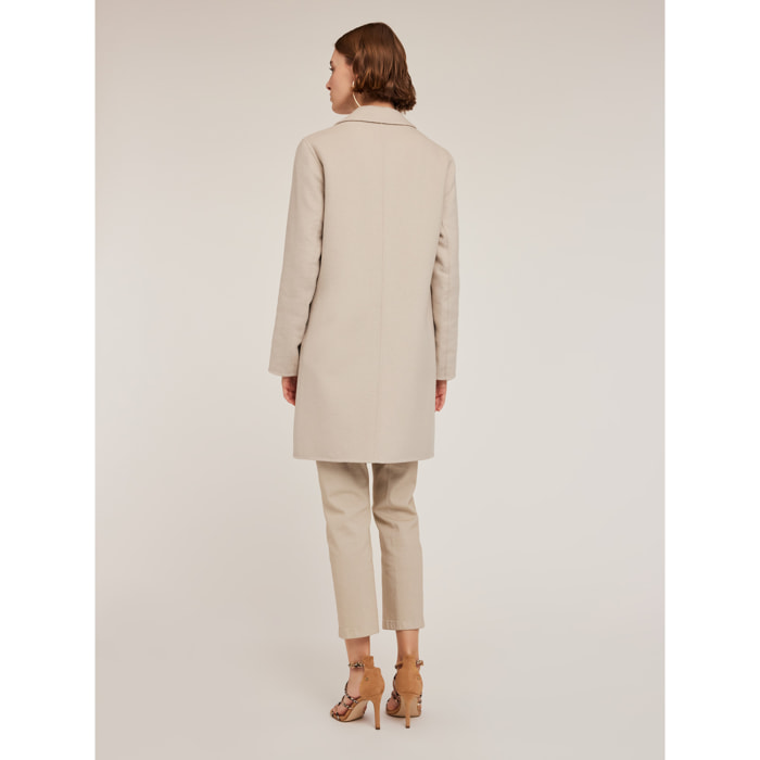 Motivi - Cappotto sfoderato in lana - Bianco