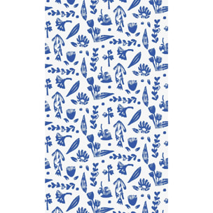 Papier peint fleur bleu Intissé