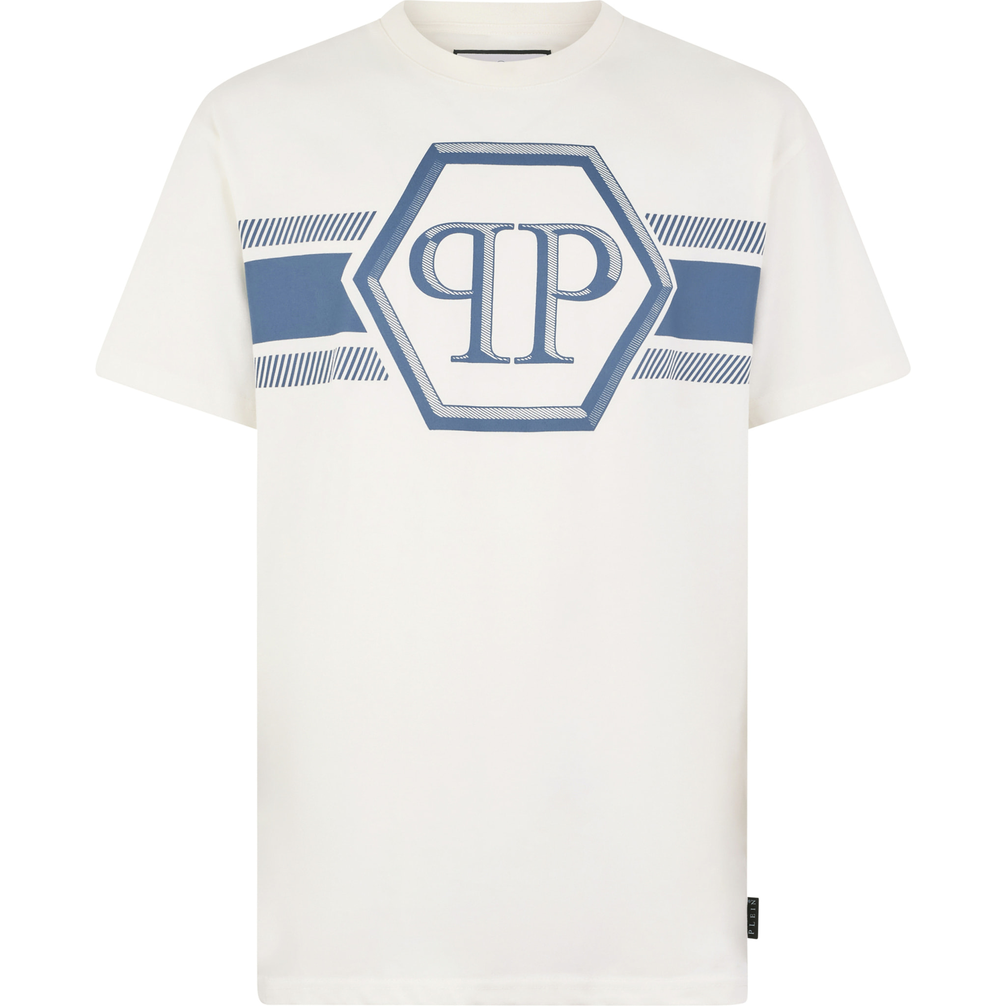 PHILIPP PLEIN Camiseta de cuello redondo y manga corta HEXAGON