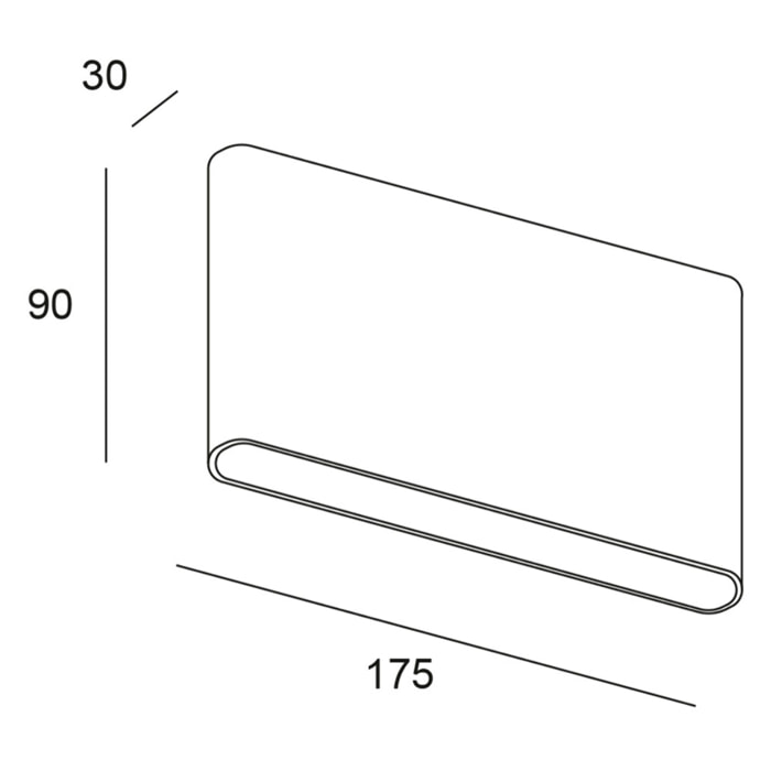 Forlight Slim - Aplique Exterior LED IP54 Minimalista con Luz Cálida 3000K. Color Negro