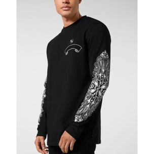 PHILIPP PLEIN T-Shirt Round Neck Ls CHROME