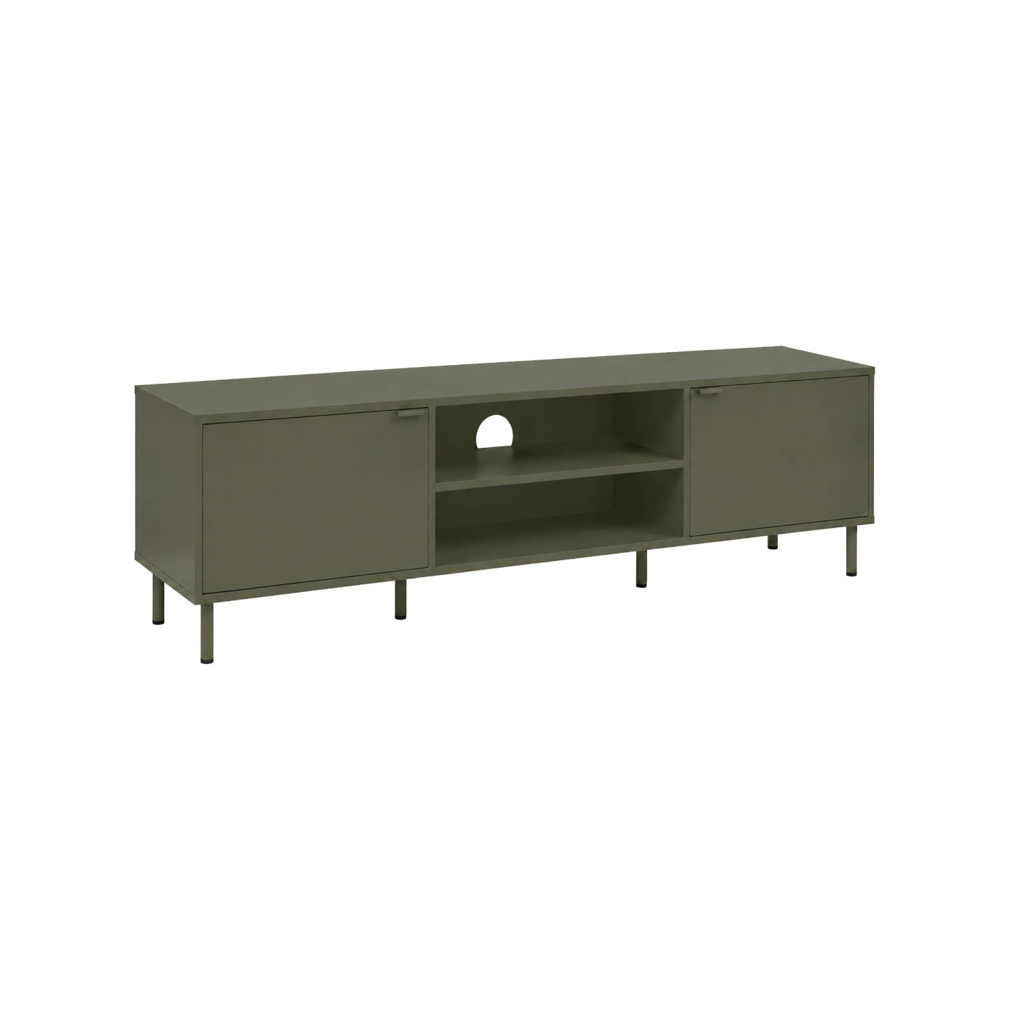 Meuble TV décor bois et métal 160cm ELLIE