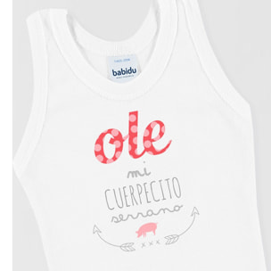 Body bebé tirantes personalizado frases