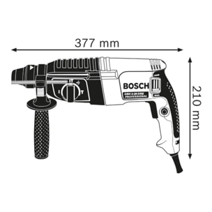 Perforateur BOSCH SDS-plus GBH 2-26 Professional - 830W 2.7J - Avec coffret et poignée - 06112A3000