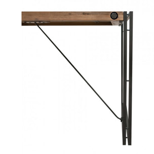 Table repas en bois et métal style industriel L160cm - ATELIER