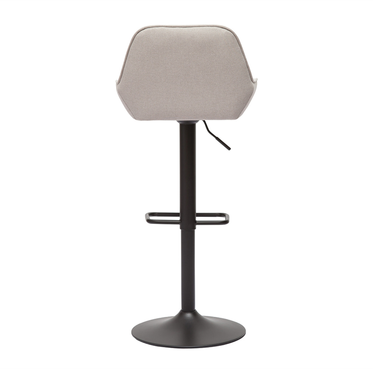 Tabourets de bar réglables en tissu beige et métal noir (lot de 2) RONNIE