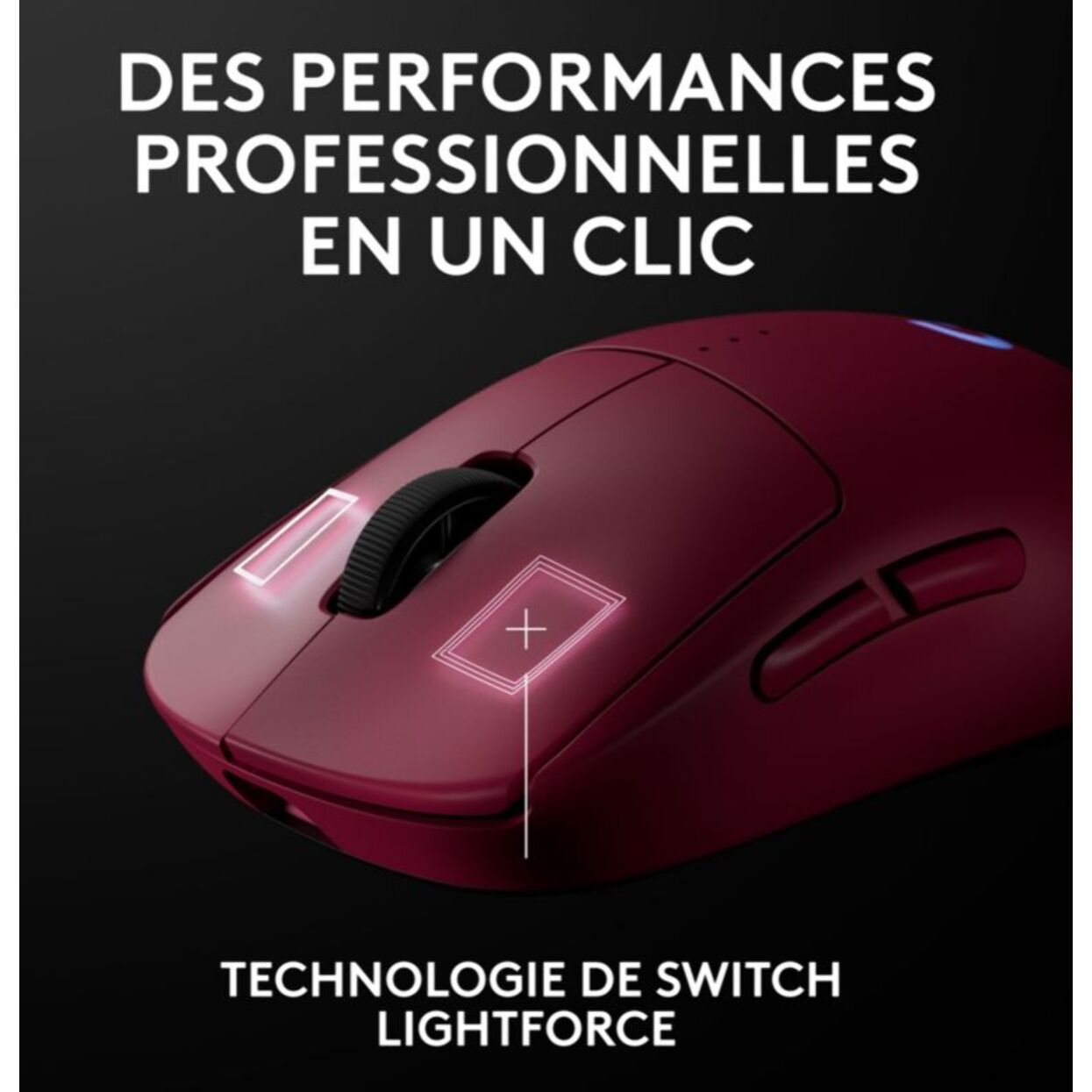 Souris Gamer Sans Fil LOGITECH G PRO 2 Lightspeed Wireless Magenta