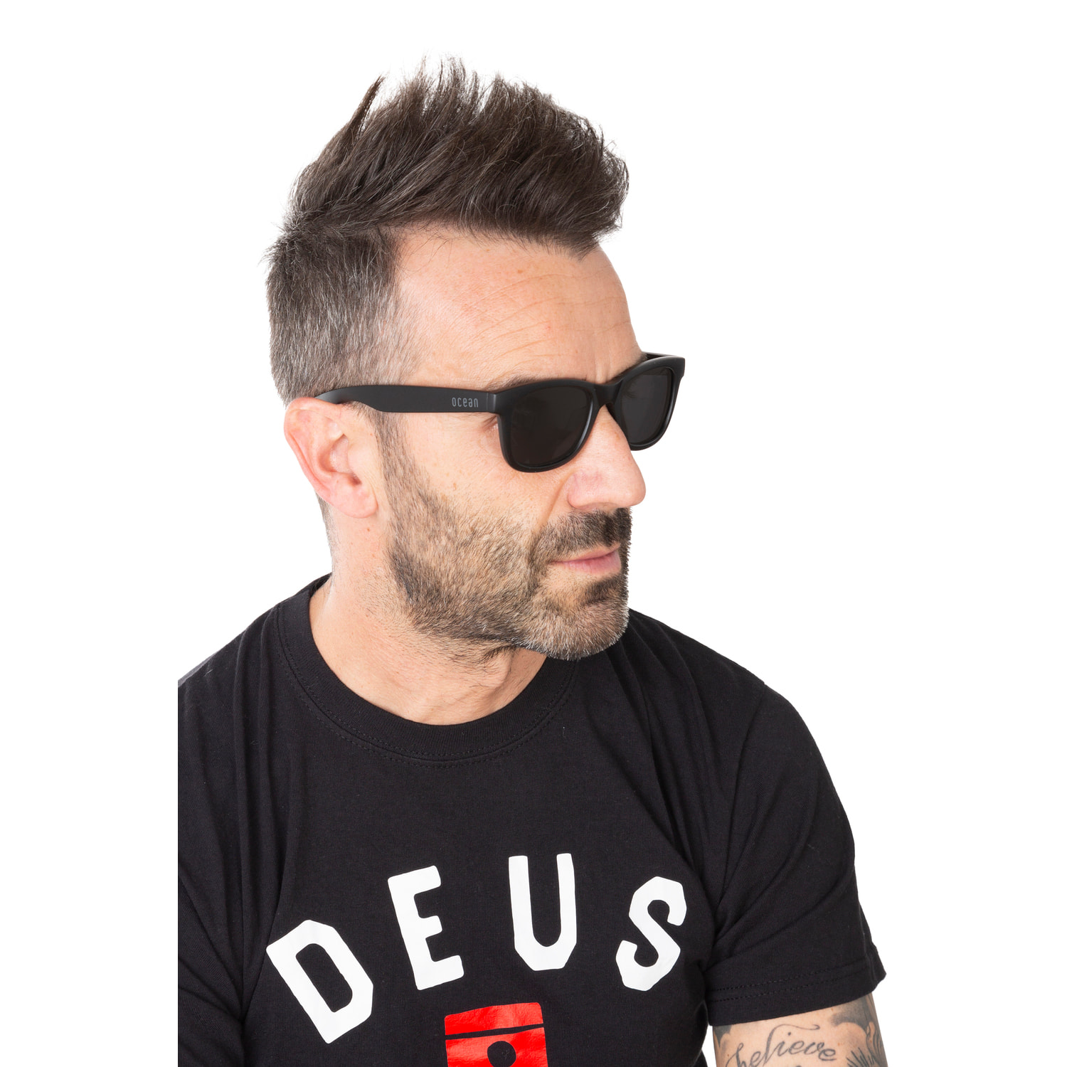 Gafas de sol OCEAN SHARK - Negro mate y / Ahumada