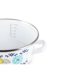 Batteria 7 pezzi Excelsa – Amalfi, Acciaio smaltato Multicolore