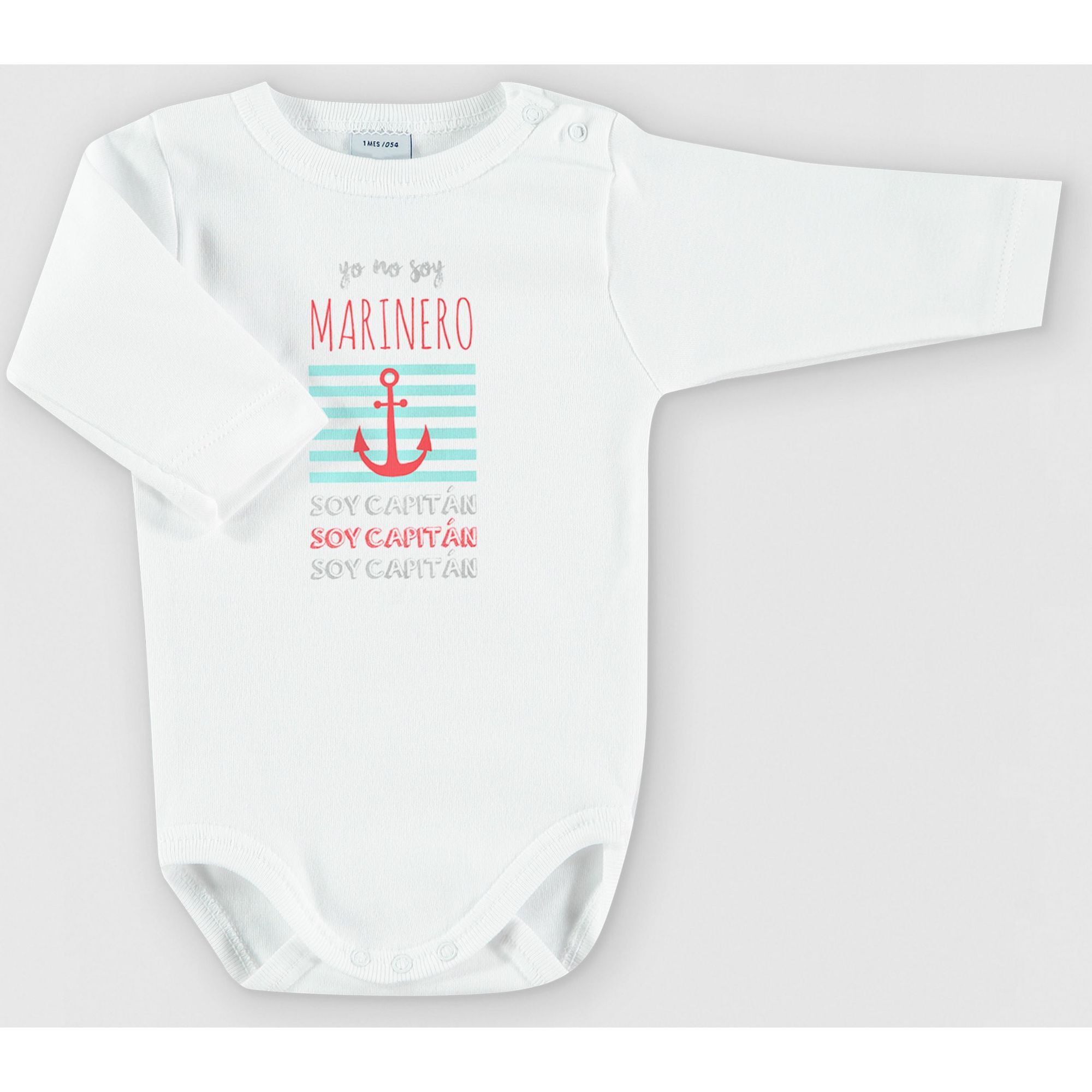 Body bebé manga larga personalizado frases