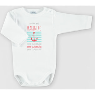 Body bebé manga larga personalizado frases