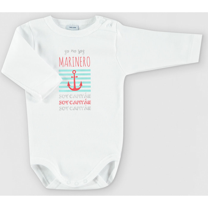 Body bebé manga larga personalizado frases