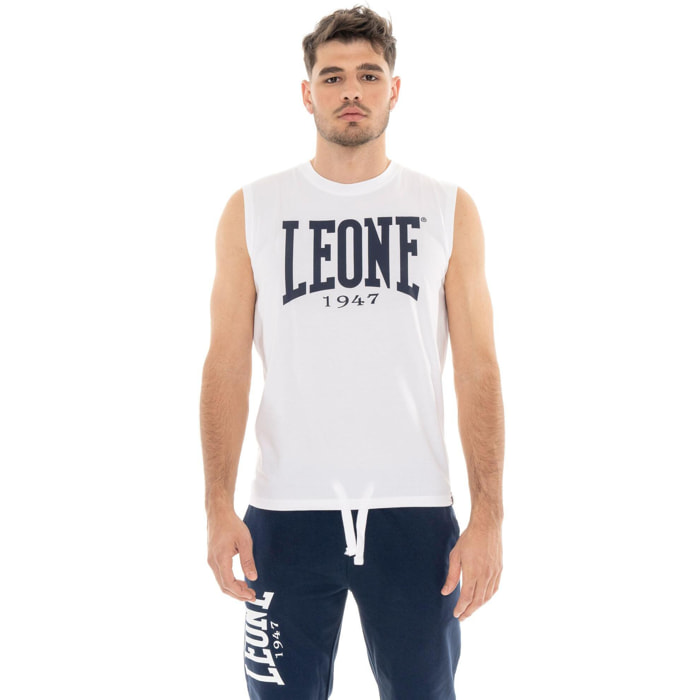 Maglietta da uomo senza maniche con logo grande